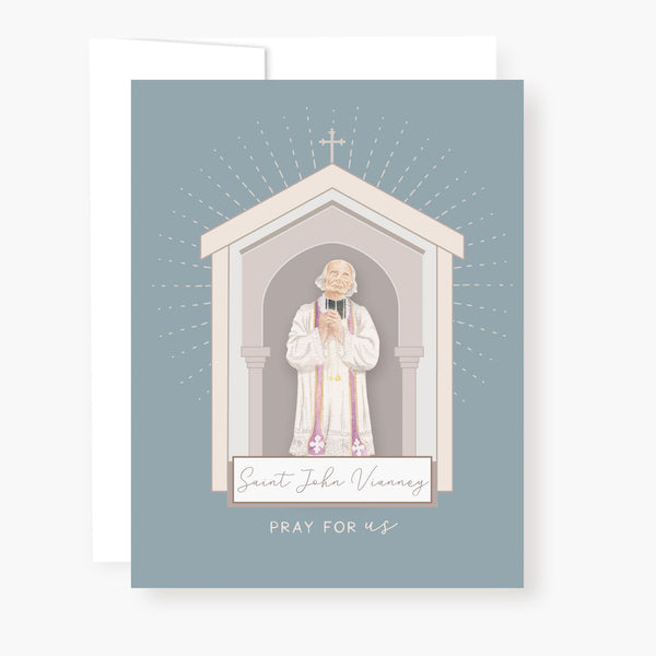 St. John Vianney Novena Card | Slate Blue
